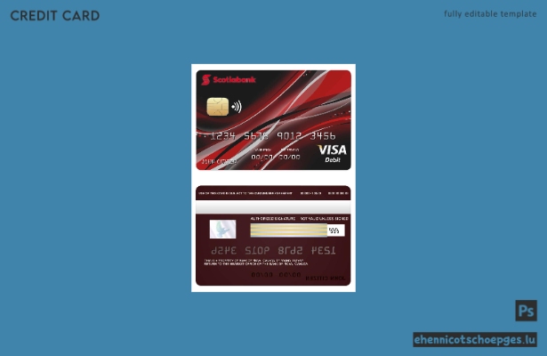 Beispielvorschau der Visa-Karte der kanadischen Nova Bank
